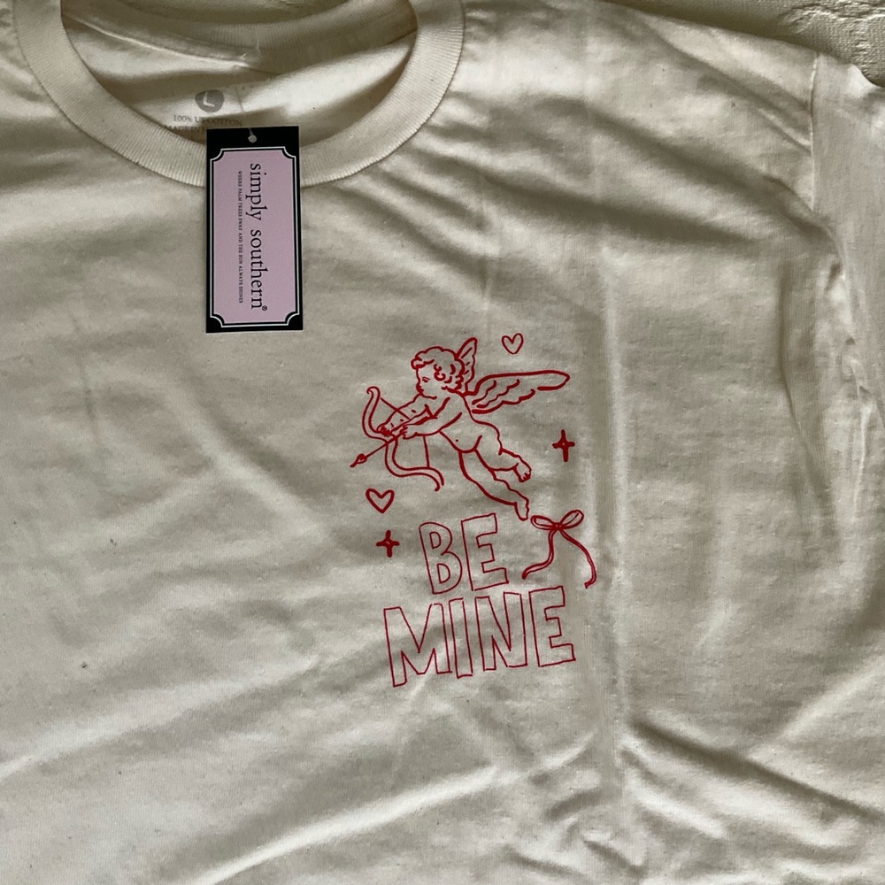 SIMPLY SOUTHERN COLLECTION   Valentine “Be Mine” Cotton T-shirt Women’s L NWT